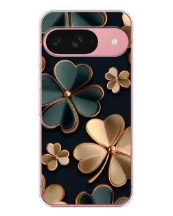 Чехол для Google Pixel 10 Pro с картинкой «Клевер в золоте»