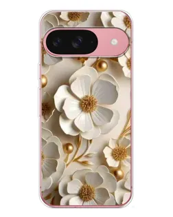 Чехол для Google Pixel 10 Pro с картинкой «Белие бумажние  цвети»