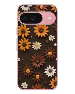 Чехол для Google Pixel 10 Pro с картинкой «Узор из маленьких подсолнухов»
