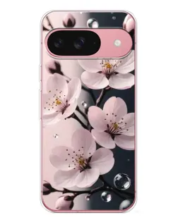 Чехол для Google Pixel 10 Pro с картинкой «Нежная сакура и капли»