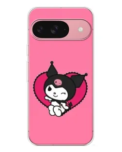 Чехол для Google Pixel 10 с картинкой «Kuromi — любовь в сердце»
