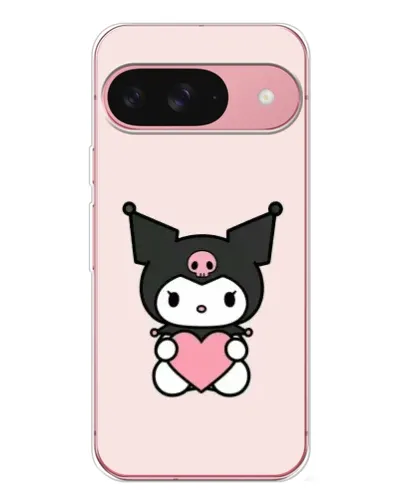 Чехол для Google Pixel 10 с картинкой «Kuromi и сердце»