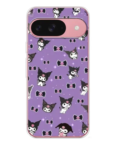 Чехол для Google Pixel 10 с картинкой «Kuromi — паттерн»