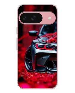 Чохол для Google Pixel 10 з картинкою «Спортивна BMW та квіти»