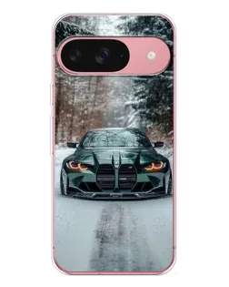 Чохол для Google Pixel 10 з картинкою «BMW у зимовому лісі»