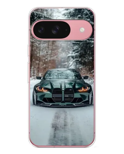 Чохол для Google Pixel 10 з картинкою «BMW у зимовому лісі»