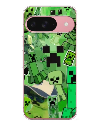 Чехол для Google Pixel 10 с картинкой «Криперы Minecraft»