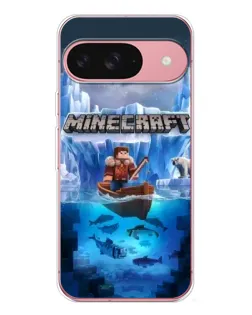 Чехол для Google Pixel 10 с картинкой «Minecraft ледяной мир»