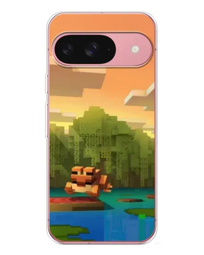 Чехол для Google Pixel 10 с картинкой «Майнкрафт закат солнца»