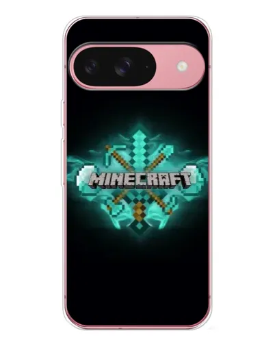 Чехол для Google Pixel 10 с картинкой «Minecraft Diamond лого»