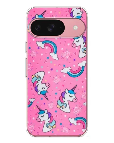 Чохол для Google Pixel 10 з картинкою «Unicorn паттерн рожевий»