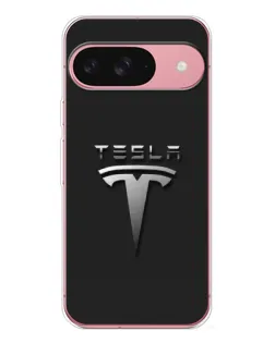 Чохол для Google Pixel 10 з картинкою «Сталевий логотип Tesla»