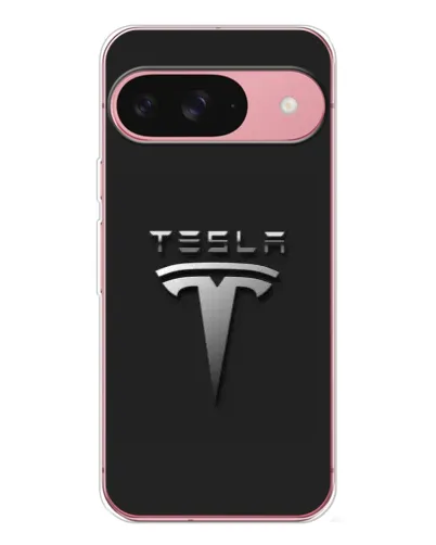 Чохол для Google Pixel 10 з картинкою «Сталевий логотип Tesla»