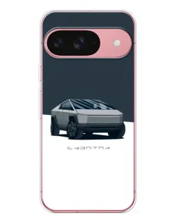 Чохол для Google Pixel 10 з картинкою «Сріблястий Cybertruck Tesla»