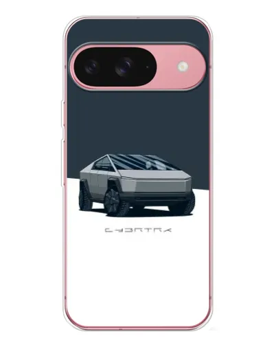 Чохол для Google Pixel 10 з картинкою «Сріблястий Cybertruck Tesla»