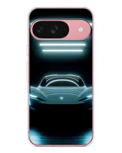 Чохол для Google Pixel 10 з картинкою «Tesla в неоні»