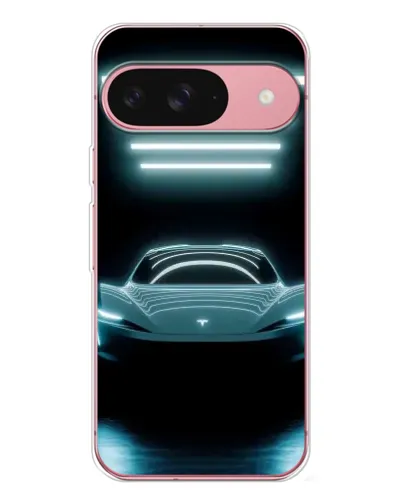 Чохол для Google Pixel 10 з картинкою «Tesla в неоні»