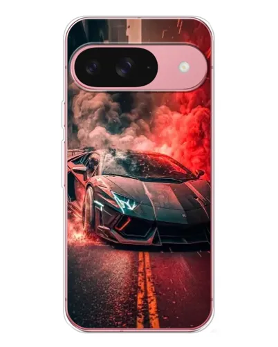 Чохол для Google Pixel 10 з картинкою «Lamborghini червоний дим»