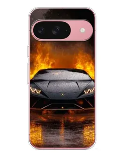 Чохол для Google Pixel 10 з картинкою «Lamborghini у вогні»