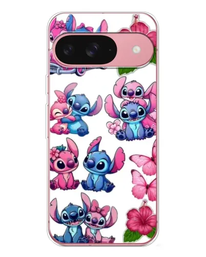 Чехол для Google Pixel 10 с картинкой «Стикеры Stitch и Angel»