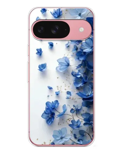 Чохол для Google Pixel 10 з картинкою «Блакитний квітковий каскад»
