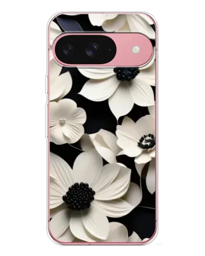 Чохол для Google Pixel 10 з картинкою «Об'ємні білі квіти»
