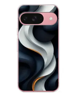 Чохол для Google Pixel 10 з картинкою «Об'ємні чорно-білі стрічки»