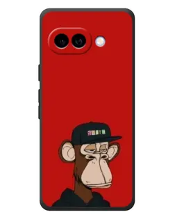 Чохол для Google Pixel 10a з картинкою «Bored Ape — червоний фон»