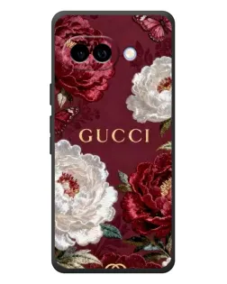 Чехол для Google Pixel 10a с картинкой «Gucci — бордовые розы»