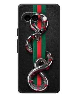 Чехол для Google Pixel 10a с картинкой «Gucci — змея на полосе»