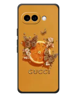 Чехол для Google Pixel 10a с картинкой «Gucci — золотые бабочки»