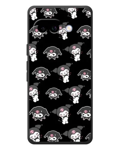 Чохол для Google Pixel 10a з картинкою «Чорний паттерн Kuromi»
