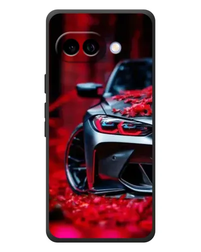 Чохол для Google Pixel 10a з картинкою «Спортивна BMW та квіти»