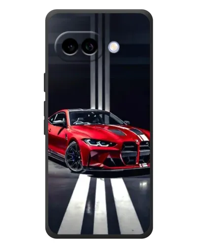Чохол для Google Pixel 10a з картинкою «Червона BMW на дорозі»