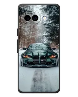 Чохол для Google Pixel 10a з картинкою «BMW у зимовому лісі»