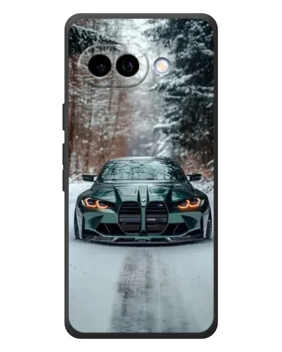 Чохол для Google Pixel 10a з картинкою «BMW у зимовому лісі»