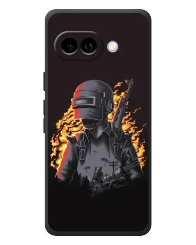 Чохол для Google Pixel 10a з картинкою «PUBG — вогняний силует»