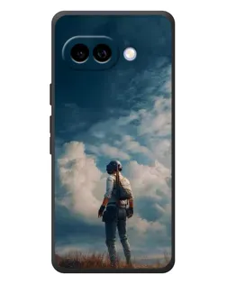 Чохол для Google Pixel 10a з картинкою «Герой PUBG на скелі»
