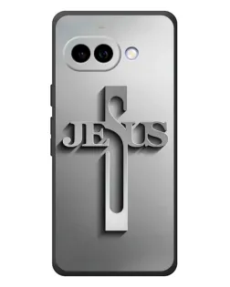 Чехол для Google Pixel 10a с картинкой «Металлический крест Jesus»