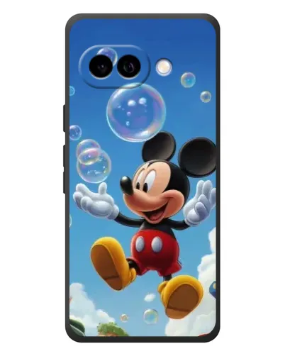 Чехол для Google Pixel 10a с картинкой «Mickey и мыльные пузыри»