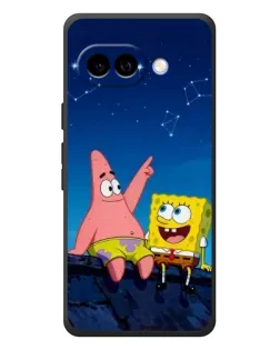 Чехол для Google Pixel 10a с картинкой «Губка Боб и Патрик ночью»