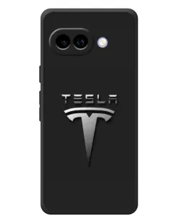 Чохол для Google Pixel 10a з картинкою «Сталевий логотип Tesla»