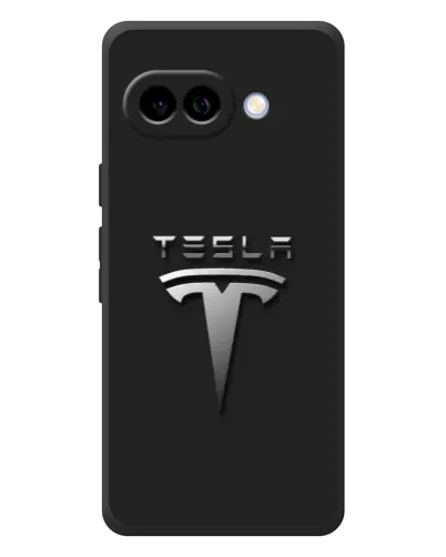 Чохол для Google Pixel 10a з картинкою «Сталевий логотип Tesla»