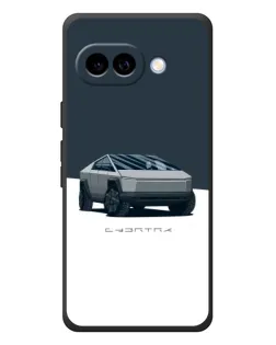 Чохол для Google Pixel 10a з картинкою «Сріблястий Cybertruck Tesla»