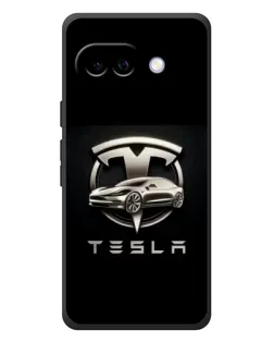Чохол для Google Pixel 10a з картинкою «Tesla — срібне авто»