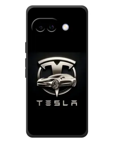 Чохол для Google Pixel 10a з картинкою «Tesla — срібне авто»