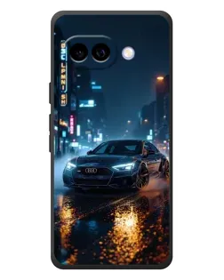 Чохол для Google Pixel 10a з картинкою «Нічне місто та Audi»