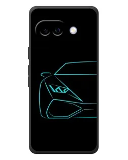 Чохол для Google Pixel 10a з картинкою «Блакитний силует Lamborghini»