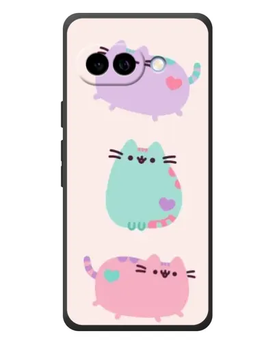 Чехол для Google Pixel 10a с картинкой «Pusheen трио»