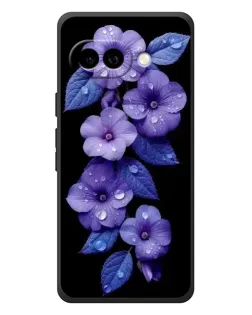 Чехол для Google Pixel 10a с картинкой «Фиолетовые цветы с росою»